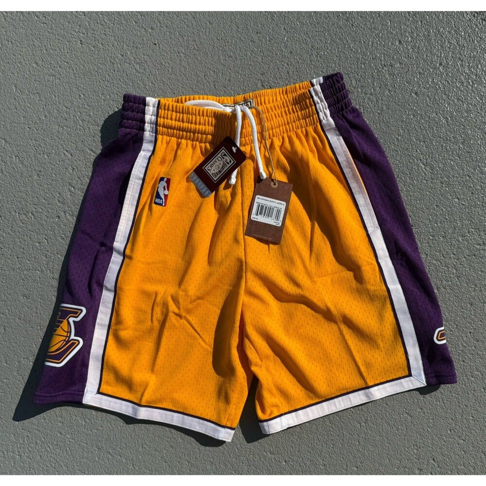 Men's Mitchell & Ness Los Angeles Lakers NBA Swingman Shorts 2009 Medium
